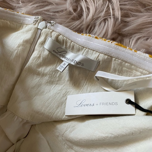 NWT Lovers and Friends - ‘Mosaic Fairy” Yellow and White Printed Crochet Dress - Picture 13 of 15